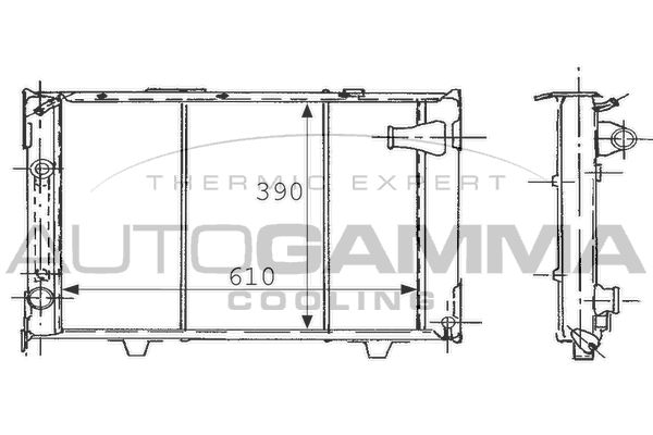 100807 AUTOGAMMA Радиатор, охлаждение двигателя