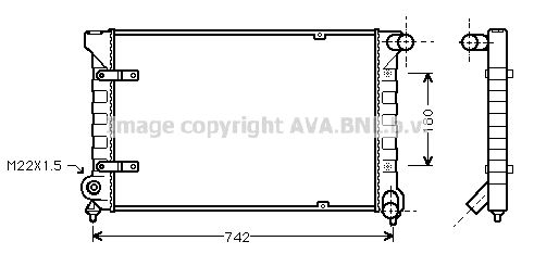 VN2042 AVA QUALITY COOLING Радиатор, охлаждение двигателя