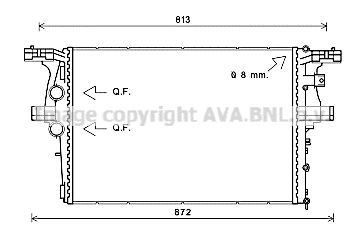 IV2126 AVA QUALITY COOLING Радиатор, охлаждение двигателя