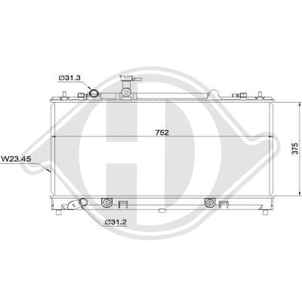 DCM2252 DIEDERICHS Радиатор, охлаждение двигателя