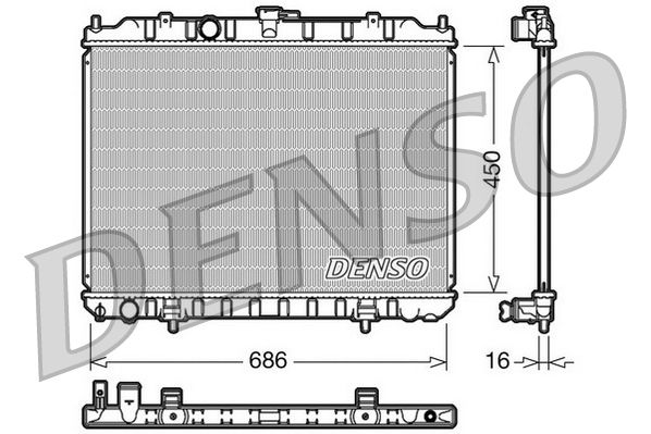 DRM46004 DENSO Радиатор, охлаждение двигателя