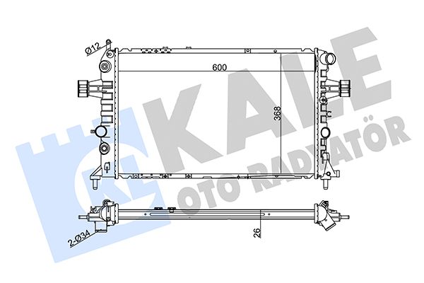 363700 KALE OTO RADYATÖR Радиатор, охлаждение двигателя