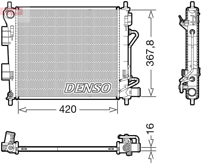 DRM41018 DENSO Радиатор, охлаждение двигателя