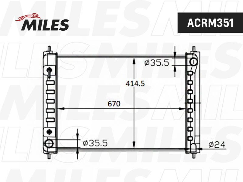 ACRM351 MILES Радиатор, охлаждение двигателя