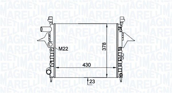 350213161200 MAGNETI MARELLI Радиатор, охлаждение двигателя