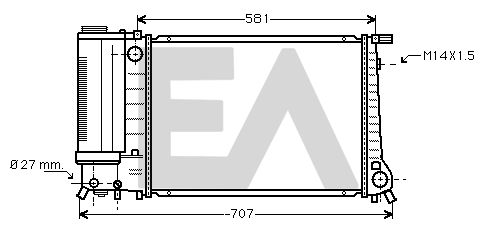 31R07036 EACLIMA Радиатор, охлаждение двигателя