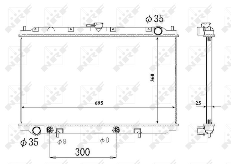 53695 NRF Радиатор, охлаждение двигателя
