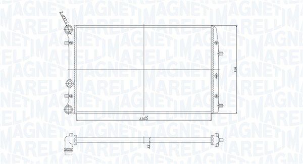 350213841000 MAGNETI MARELLI Радиатор, охлаждение двигателя