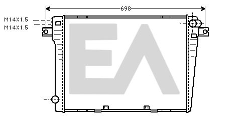 31R07024 EACLIMA Радиатор, охлаждение двигателя