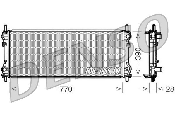 DRM10103 DENSO Радиатор, охлаждение двигателя