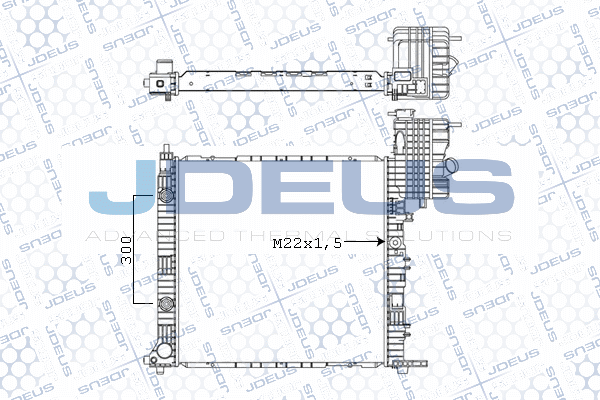 M0171220 JDEUS Радиатор, охлаждение двигателя