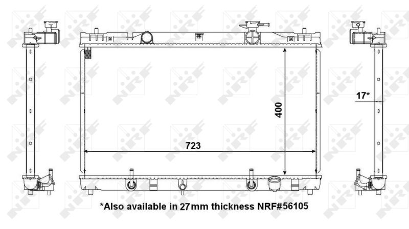 53587 NRF Радиатор, охлаждение двигателя