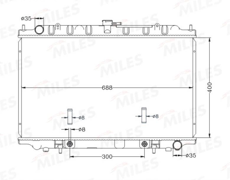 ACRB117 MILES Радиатор, охлаждение двигателя