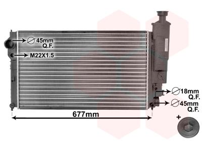 40002131 VAN WEZEL Радиатор, охлаждение двигателя