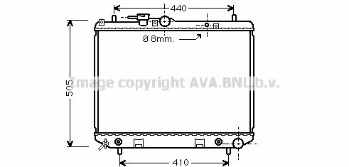 DU2044 AVA QUALITY COOLING Радиатор, охлаждение двигателя