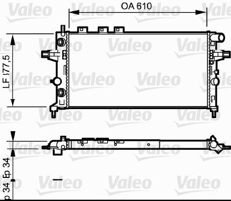 732548 VALEO Радиатор, охлаждение двигателя