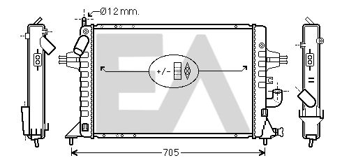 31R54189 EACLIMA Радиатор, охлаждение двигателя