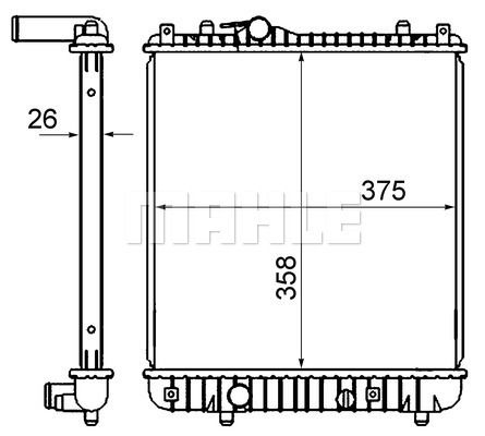 CR837000S MAHLE Радиатор, охлаждение двигателя