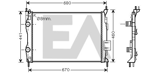 31R18149 EACLIMA Радиатор, охлаждение двигателя