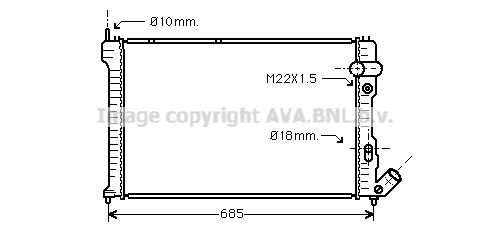 CNA2071 AVA QUALITY COOLING Радиатор, охлаждение двигателя