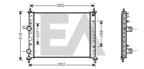 31R25091 EACLIMA Радиатор, охлаждение двигателя