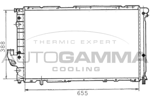 100275 AUTOGAMMA Радиатор, охлаждение двигателя