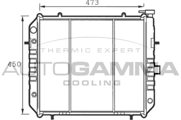 100715 AUTOGAMMA Радиатор, охлаждение двигателя