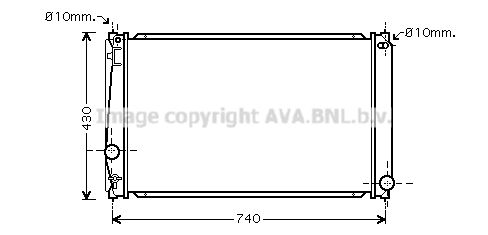 TO2418 AVA QUALITY COOLING Радиатор, охлаждение двигателя