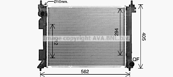 KA2344 AVA QUALITY COOLING Радиатор, охлаждение двигателя