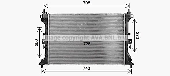 SZ2166 AVA QUALITY COOLING Радиатор, охлаждение двигателя