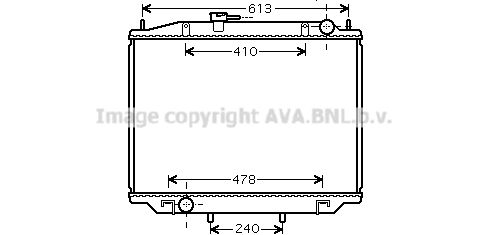 DN2300 AVA QUALITY COOLING Радиатор, охлаждение двигателя