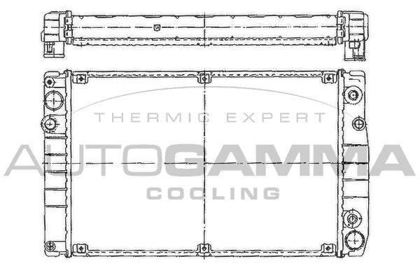 101238 AUTOGAMMA Радиатор, охлаждение двигателя