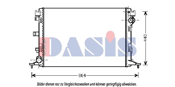 180072N AKS DASIS Радиатор, охлаждение двигателя