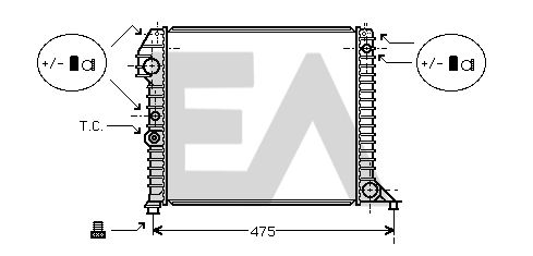 31R78018 EACLIMA Радиатор, охлаждение двигателя