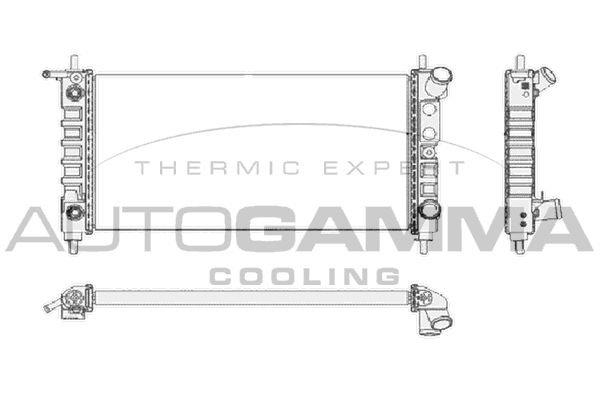 102224 AUTOGAMMA Радиатор, охлаждение двигателя