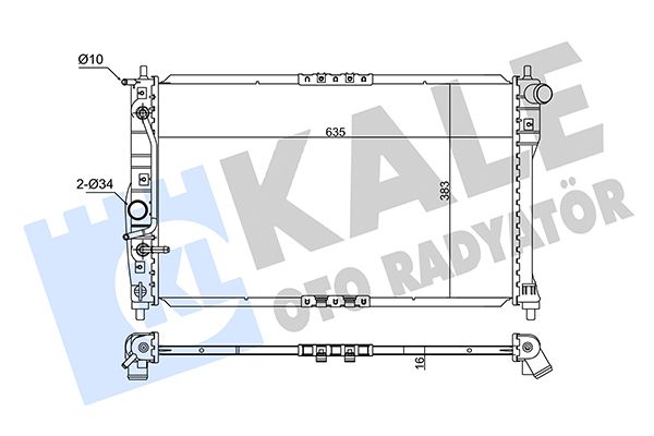 342250 KALE OTO RADYATÖR Радиатор, охлаждение двигателя