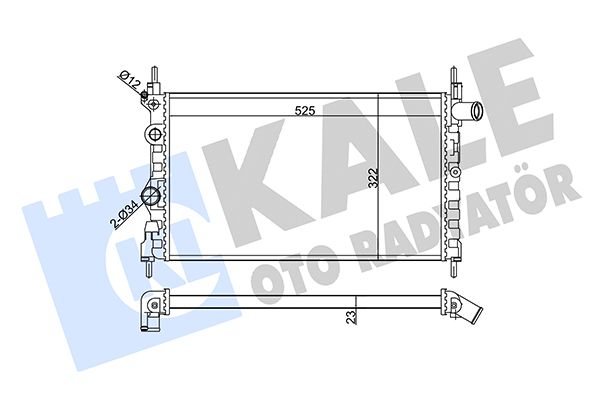 342430 KALE OTO RADYATÖR Радиатор, охлаждение двигателя