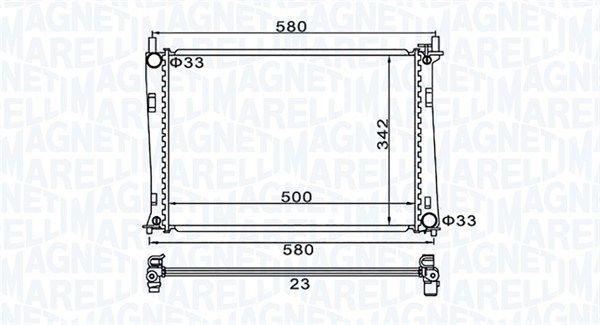 350213152600 MAGNETI MARELLI Радиатор, охлаждение двигателя