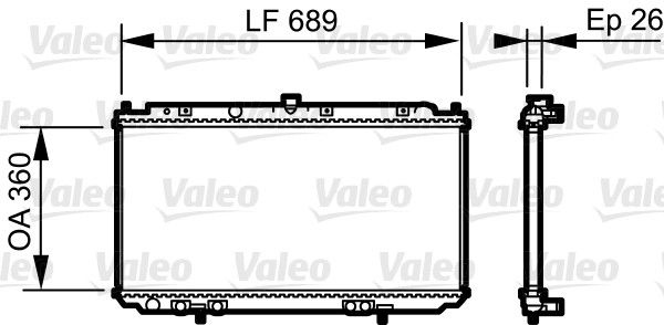 735061 VALEO Радиатор, охлаждение двигателя