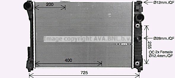 MS2729 AVA QUALITY COOLING Радиатор, охлаждение двигателя