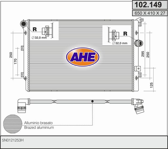 102149 AHE Радиатор, охлаждение двигателя