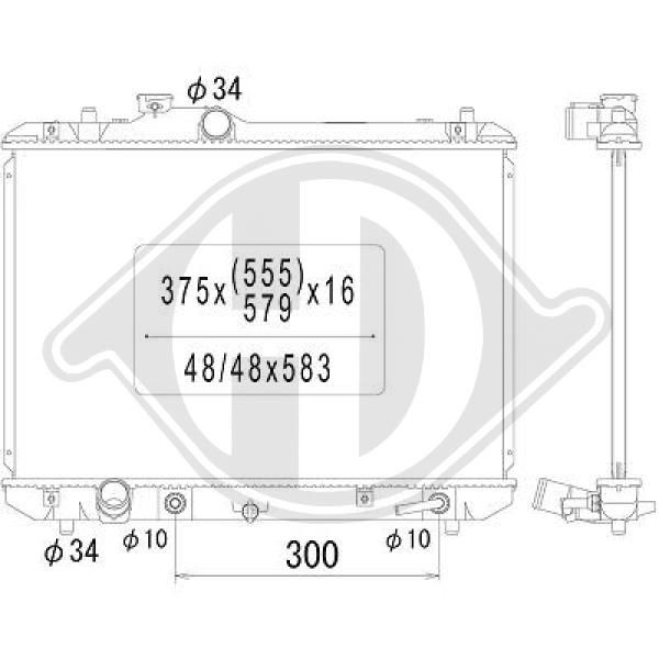 DCM3108 DIEDERICHS Радиатор, охлаждение двигателя