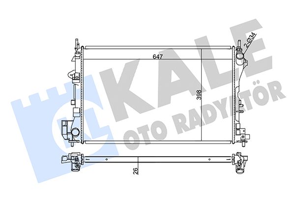 352200 KALE OTO RADYATÖR Радиатор, охлаждение двигателя
