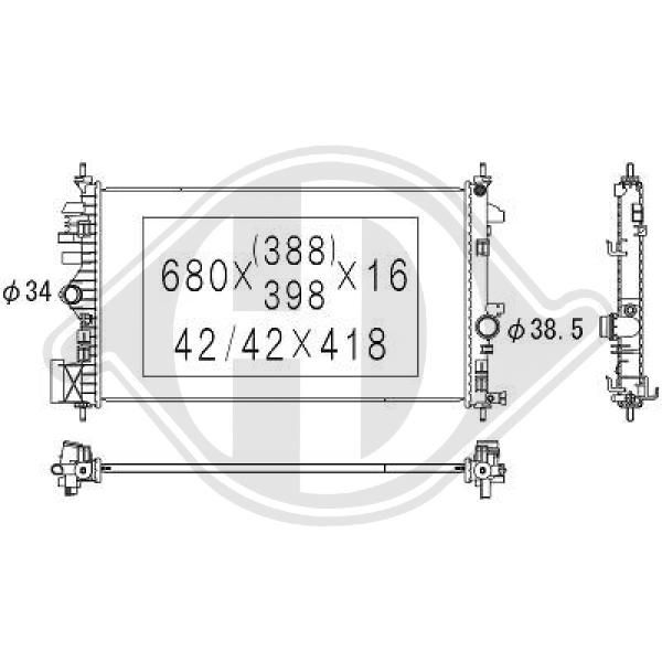 DCM2686 DIEDERICHS Радиатор, охлаждение двигателя