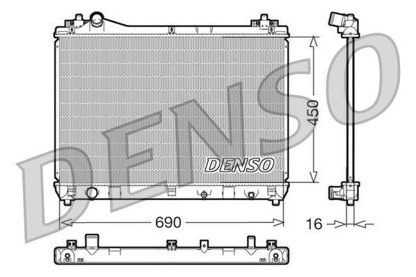 DRM47011 DENSO Радиатор, охлаждение двигателя