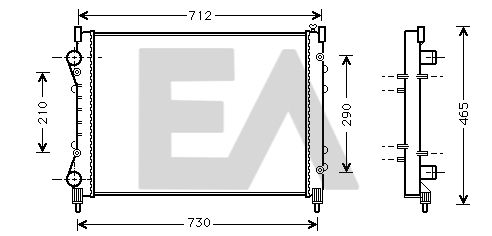 31R60114 EACLIMA Радиатор, охлаждение двигателя