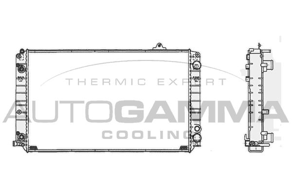 105124 AUTOGAMMA Радиатор, охлаждение двигателя