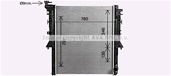 MT2281 AVA QUALITY COOLING Радиатор, охлаждение двигателя