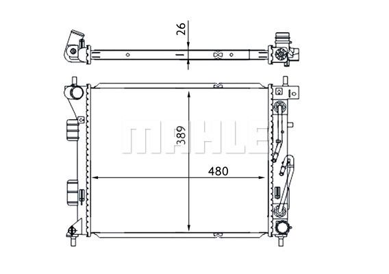 WG2182828 WILMINK GROUP Радиатор, охлаждение двигателя