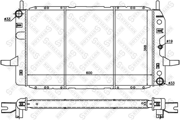 1025819SX STELLOX Радиатор, охлаждение двигателя